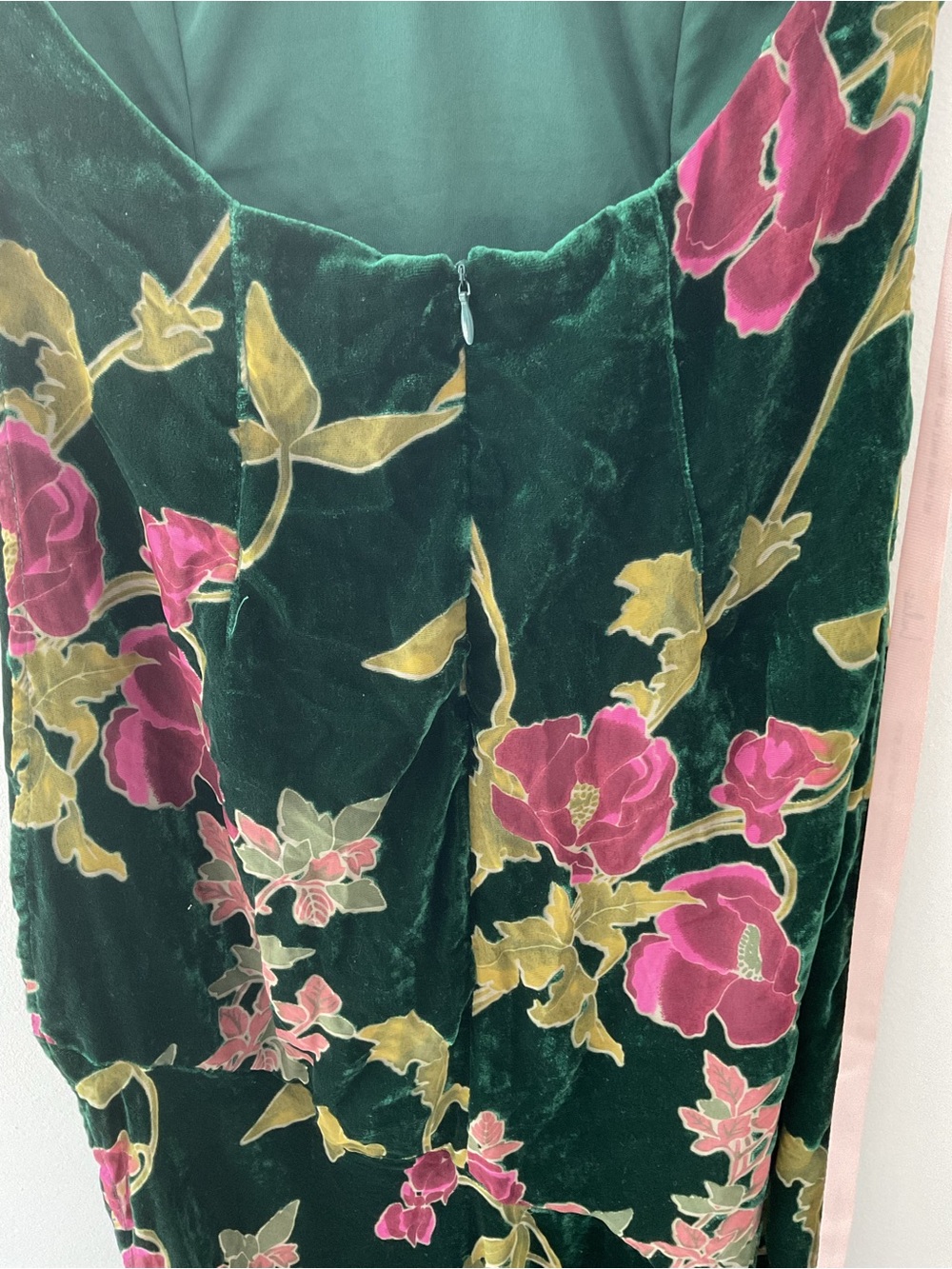 Lulus Flawlessly Gorgeous Green Burnout Floral Halter Velvet Maxi Dress Event S - Picture 10 of 15